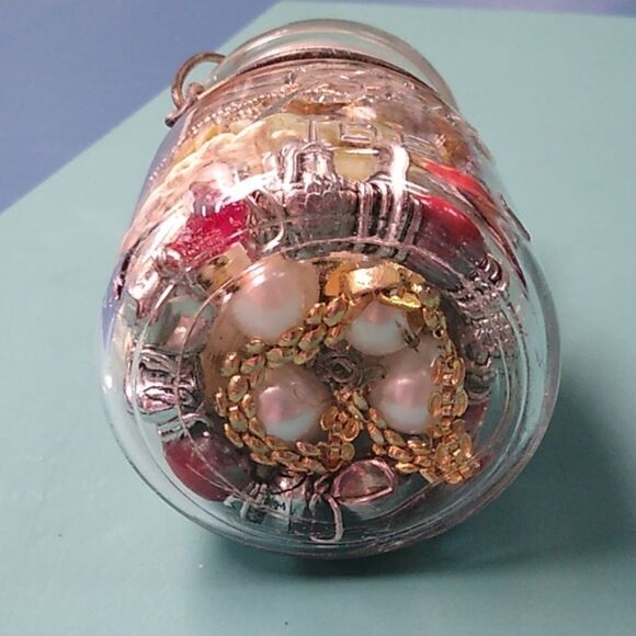 Elegant Multi-Color Jewelry Vintage Pint Jar Cottagecore Grandmacore - Picture 8 of 9